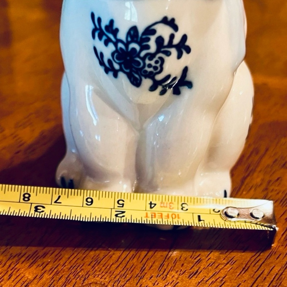 VINTAGE Cat Creamer Figurine - White and Blue Dutch-Style Design, Adorable, EUC - Picture 5 of 7